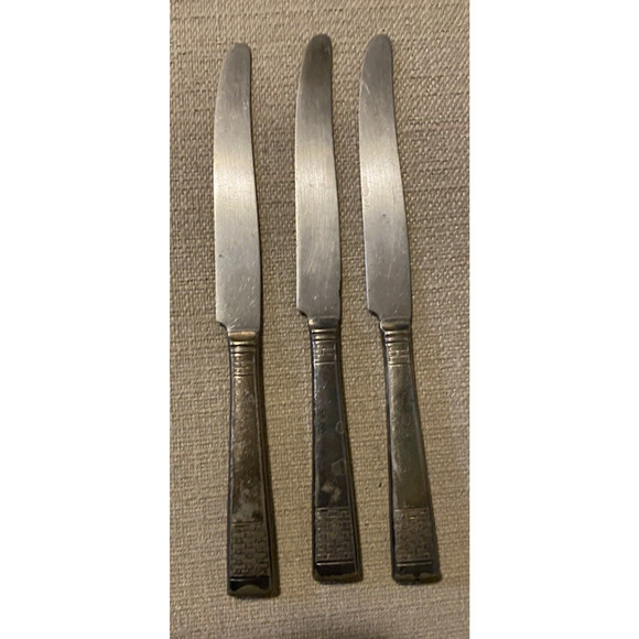 Vtg National Silver Co Silverware King Edward Cavalcade 22 Pc Set Antique